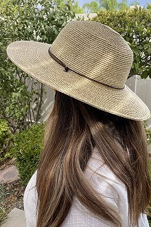 Women's Sun Hat Solid Color Wide Brim Bucket Hat Straw Hat Beach  Summer Soft Hat