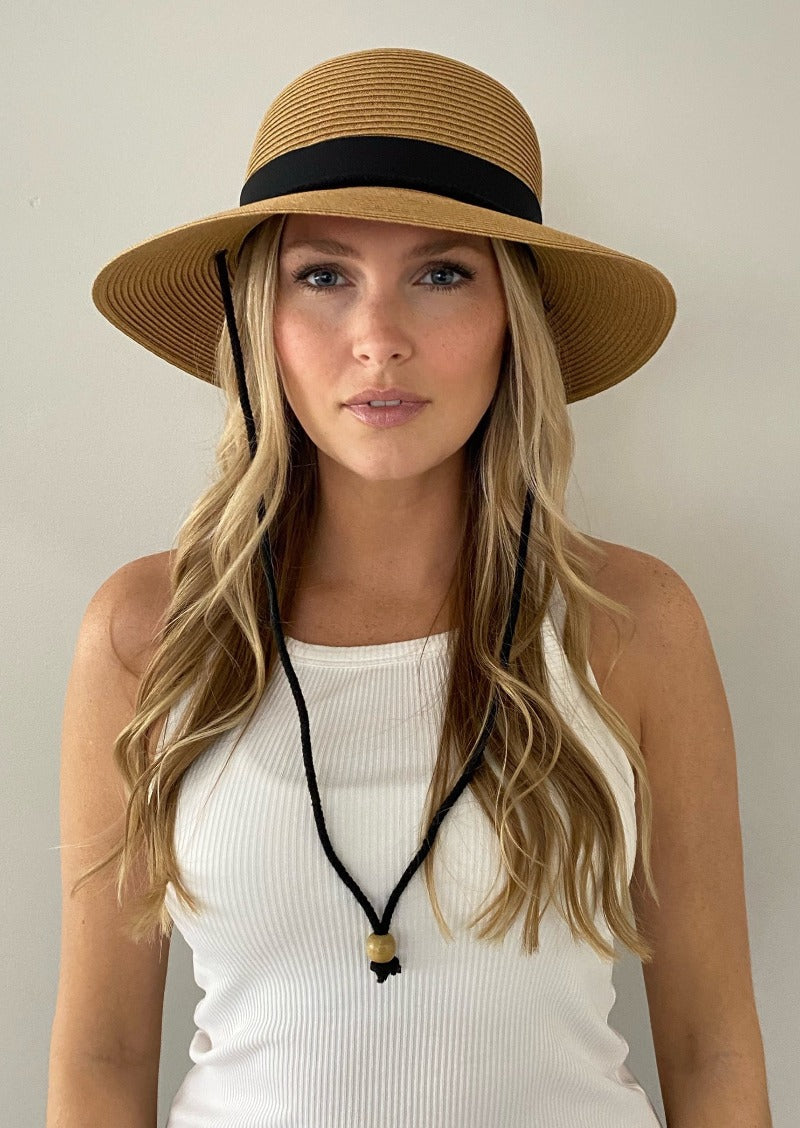 Amber Summer Hat For Women - Coffee / Medium / 3 in