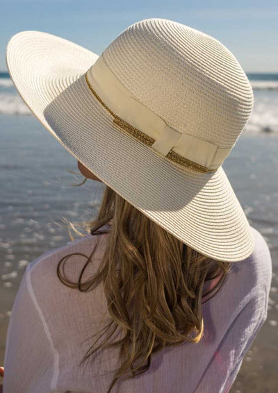 Yuanbang Sun Hats for Women UV Protection Wide Brim UPF 50 Foldable Straw Sun Hats with Strap, Women's, Size: One size, Beige