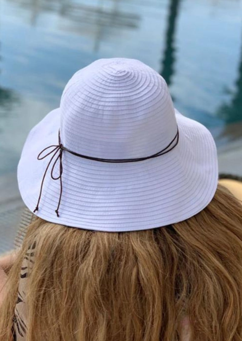 Laguna Beach Hat for Women Packable Fits Large Heads White XLarge