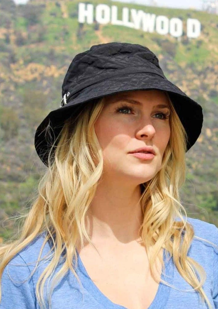 York Black Bucket Hat For Women Extra-Large Packable Waterproof UPF 50 –  Sungrubbies